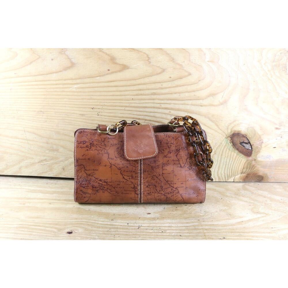 Patricia Nash Handbag Rienzo Riot Rust Signature Map Italy Handles Not Original